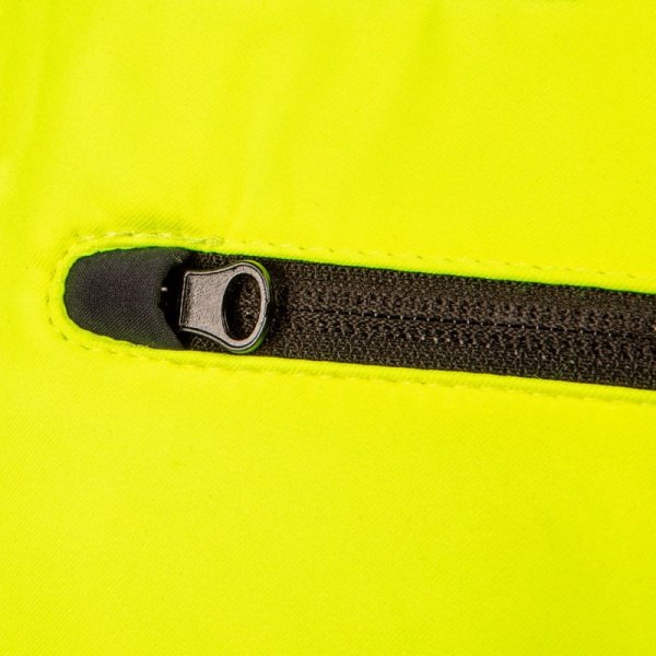 Kurtka robocza ostrzegawcza softshell z kapturem, żółta, rozmiar XL