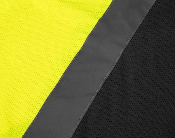 T-shirt ostrzegawczy, ciemny dół, żółty, rozmiar L
