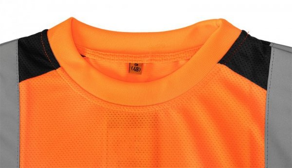 T-shirt ostrzegawczy, ciemny dół, pomarańczowy, rozmiar M