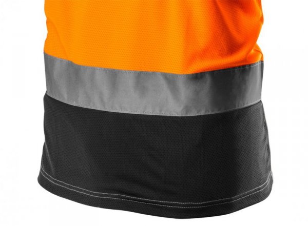 T-shirt ostrzegawczy, ciemny dół, pomarańczowy, rozmiar M