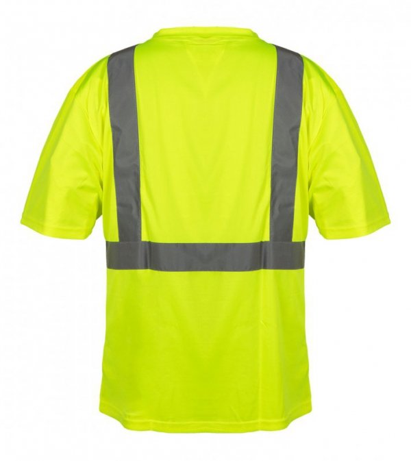 T-shirt ostrzegawczy, żółty, rozmiar S