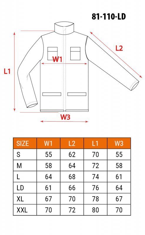 Bluza robocza biała, HD, rozmiar LD/54