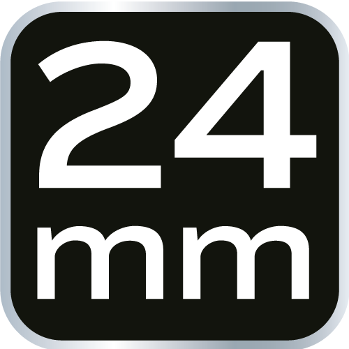 Klucz płasko-oczkowy z przegubem i grzechotką 24 mm