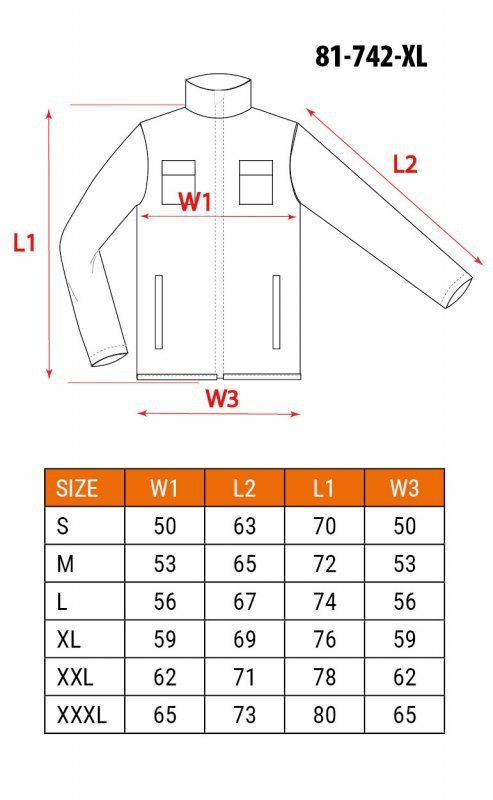 Bluza ostrzegawcza 40% poliester, 60% bawełna, 260 gsm, rozmiar XL