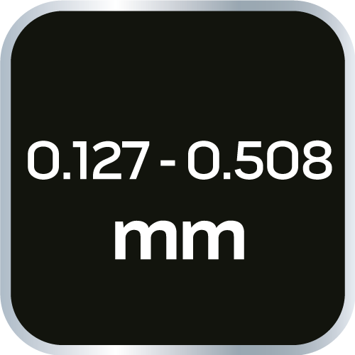 Szczelinomierz 16 listków odgiętych (0.127 - 0.508mm) 65MN/stal nierdzewna