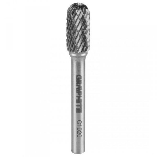 Frez do metalu HM, typ C (walcowy zaokrąglony), 10 x 20 mm, trzpień 6 x 45 mm