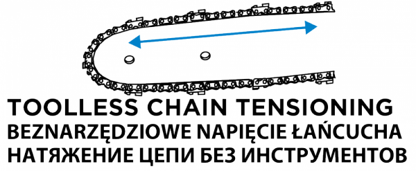 Pilarka łańcuchowa aku Energy+ 18V Li-Ion, prowadnica 10&quot; (250mm), bez akumulatora