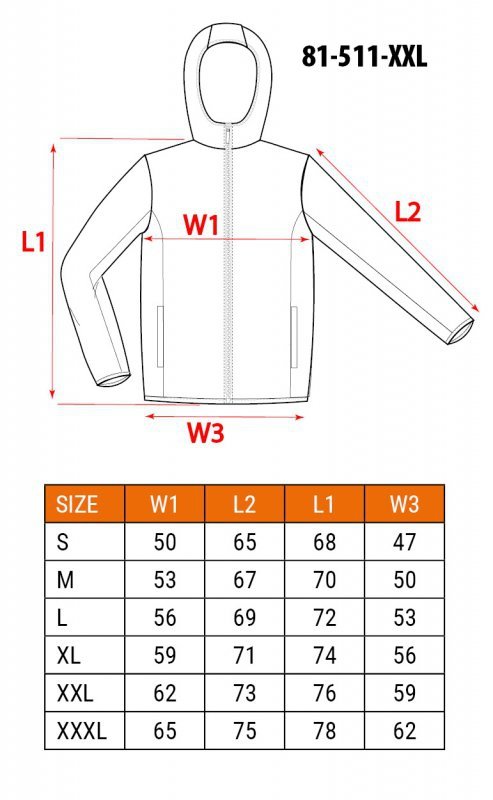 Bluza robocza PREMIUM, dwuwarstwowa, rozmiar XXL
