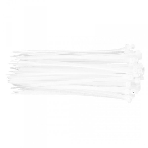 Opaski zaciskowe 4.8 x 200 mm, 75 szt., białe