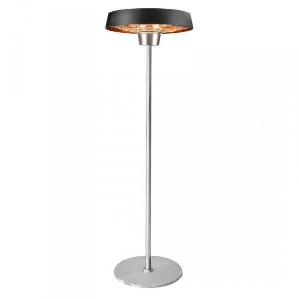 Promiennik stojący 1000W/2000W, aluminiowy, IP34, element grzejny halogen lamp, wysokość 2.1 m, bez pilota