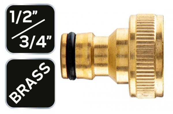 Przyłacze do kranu 1/2&quot;- 3/4&quot;, mosiężne