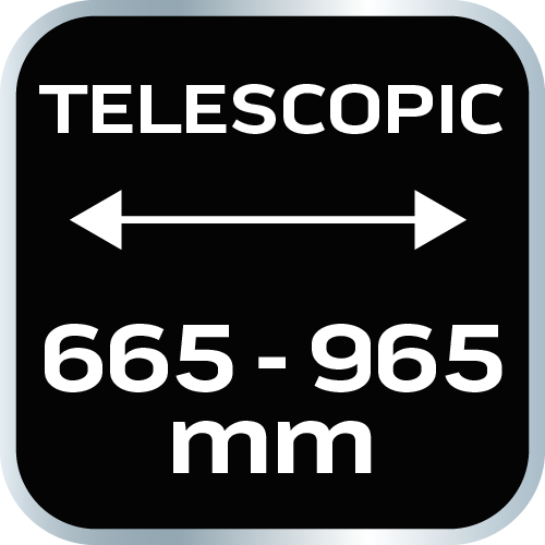 Sekator do gałęzi by-pass 665 mm, zakres do 42 mm, przekładnia, teleskopowe uchwyty
