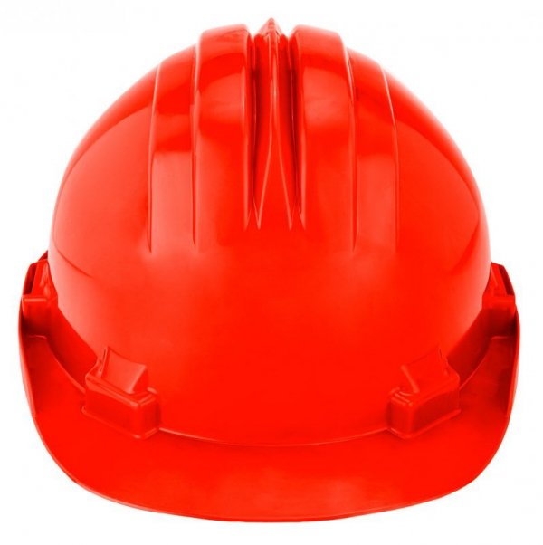 Kask ochronny atestowany, czerwony