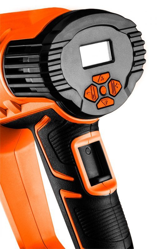 Opalarka 2000W, I: 50ºC, II: 70-600ºC,walizka, wyświetlacz