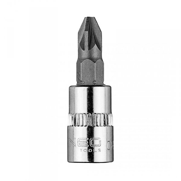 Końcówka wkrętakowa PZ2 na nasadce 1/4&quot;, krótka, 37 mm