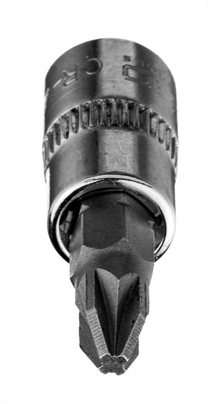 Końcówka wkrętakowa PZ2 na nasadce 1/4&quot;, krótka, 37 mm