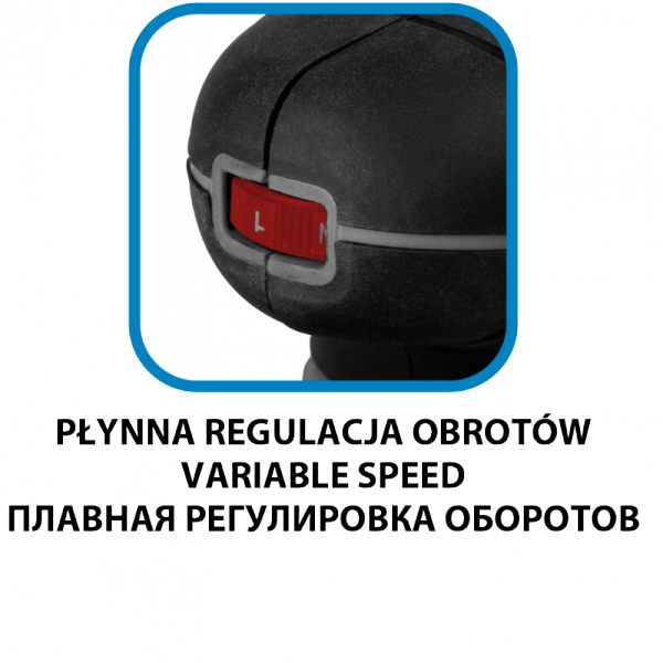 Szlifierka mimośrodowa 450W, tarcza 125/150 mm, walizka