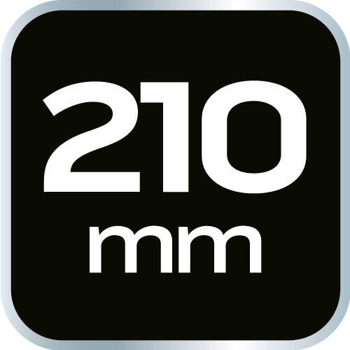 Sekator by-pass 210 mm, zakres do 20 mm, materiał: PP, uchwyt pokryty gumą TPR