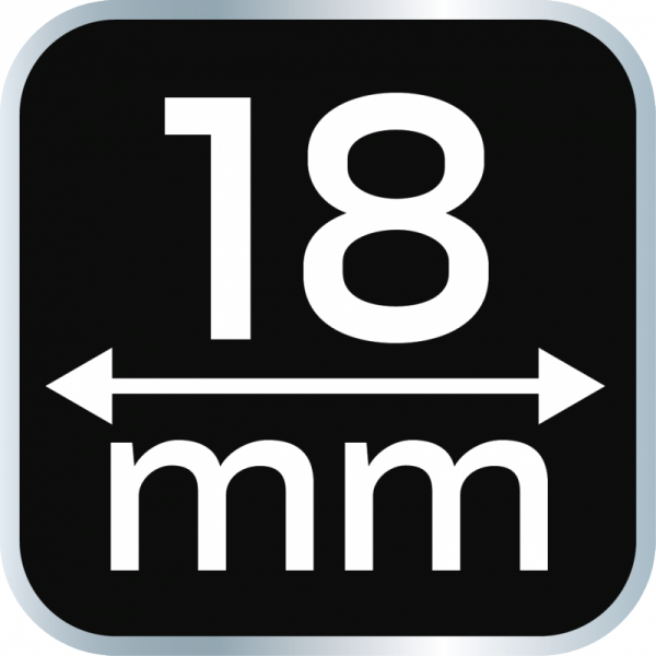 Dłuto 18 mm, CRV, uchwyt dwukomponentowy