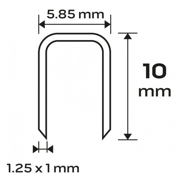 Zszywki galwanizowane do zszywacza pneumatycznego, GA18, Typ 90 (4K), długość 10 mm, 4000 s