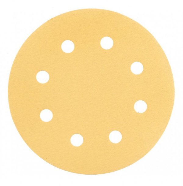 Papier ścierny na rzep 180 mm, K180, 5 szt., z 8 otworami do szlifierki 59G263