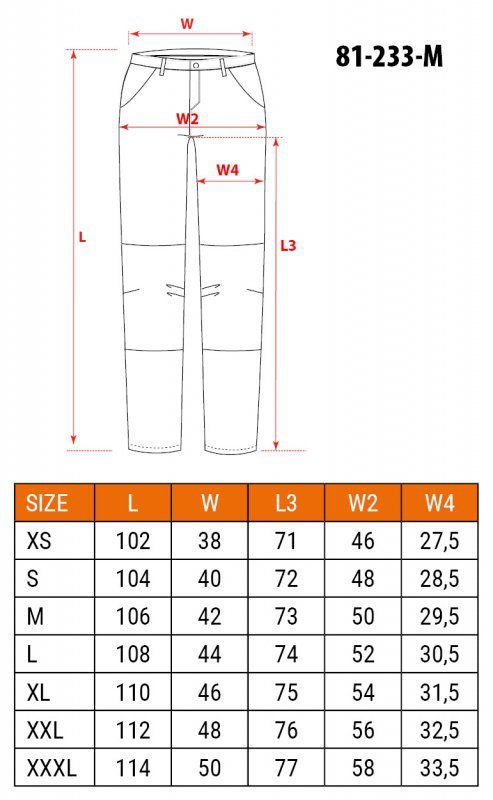 Spodnie robocze 5-kieszeniowe DENIM, czarne, rozmiar M