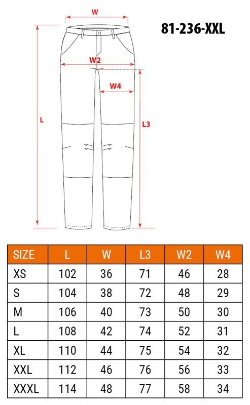 Spodnie robocze DENIM, czarne, rozmiar XXL
