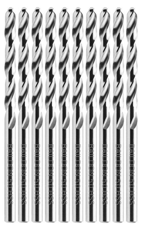 Wiertła do metalu Baildon BASIC DIN 338 RN NWKa 5 mm, HSS (S), 86-52 mm, wielokrotność 10