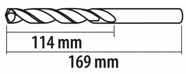 Wiertła do metalu Baildon BASIC DIN 338 RN NWKa 15 mm, HSS (S), 169-114 mm, wielokrotność 5