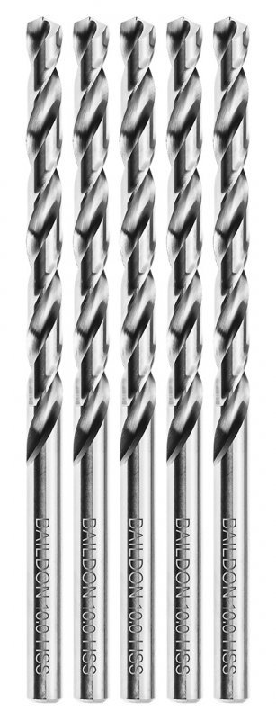 Wiertła do metalu Baildon BASIC DIN 340 RN NWKb 10 mm, HSS (S), 184-121 mm, wielokrotność 5