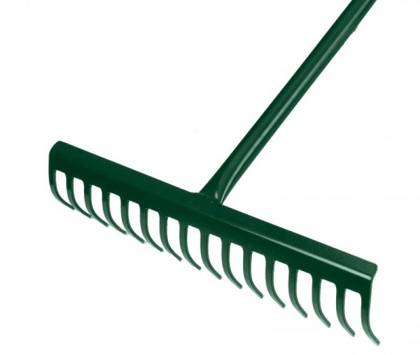 Grabie 16 zębów,  trzon metalowy ogumowany ergonomiczny