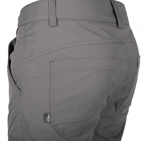 Spodnie robocze OUTDOOR, 2 way stretch, szare, rozmiar L