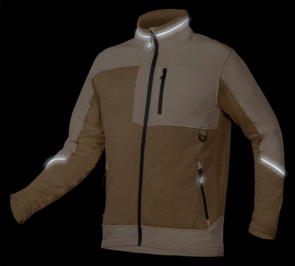 Bluza softshell OUTDOOR, beżowa, rozmiar XXXL