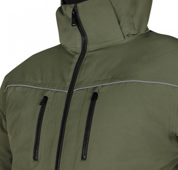 Kurtka ocieplana z kapturem OUTDOOR, zielona, rozmiar M