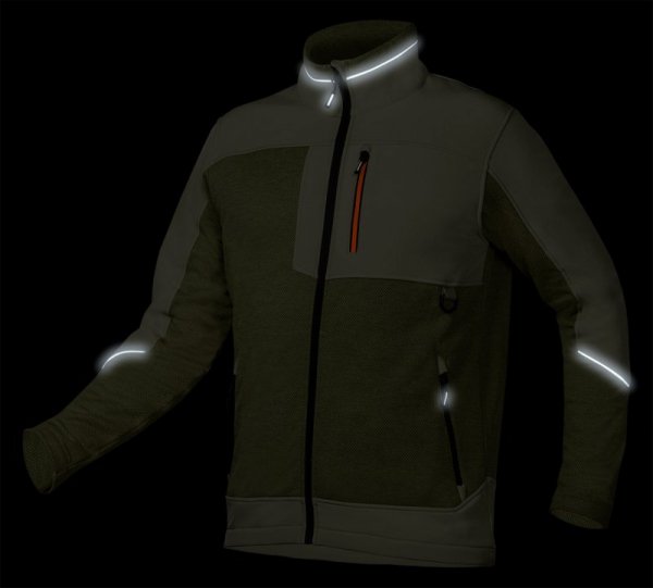 Bluza softshell OUTDOOR, zielona, rozmiar XXL
