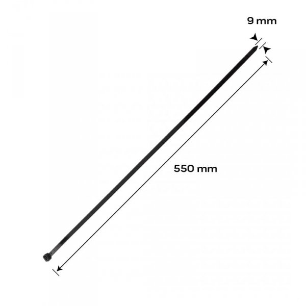 Opaski zaciskowe EXTREME 9.0 × 550 mm, czarne, 50 szt.