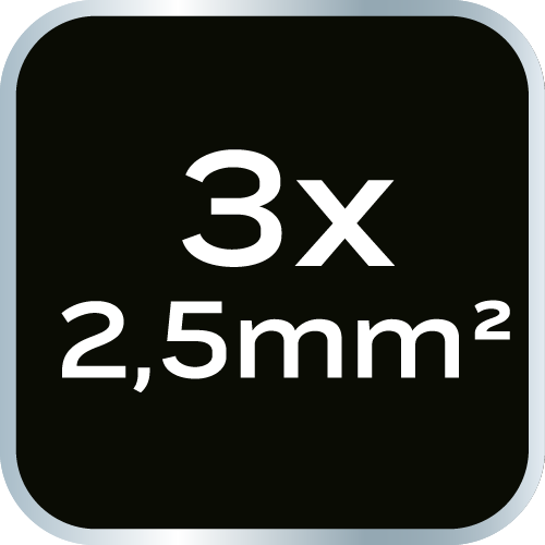 Przedłużacz bębnowy 50m, 3x2.5mm2