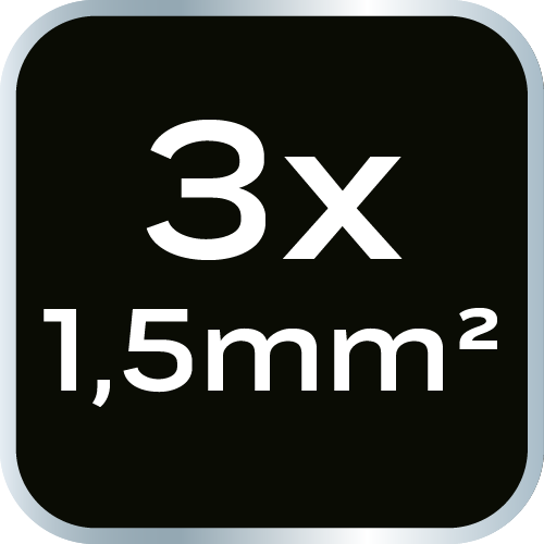 Przedłużacz listwowy 3m, 3x1.5mm2, 4G, czarny, ON/OFF