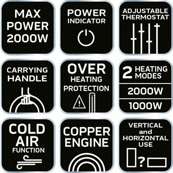 Termowentylator 2000W