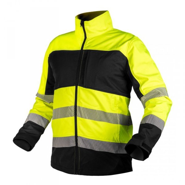 Kurtka robocza ostrzegawcza Softshell, żółta, rozmiar L