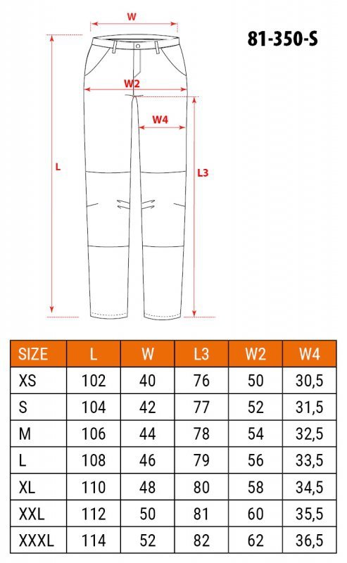 Spodnie robocze Mix&Match, Canvas, wzmocnienia z Cordury, szaro-czarne, rozmiar S