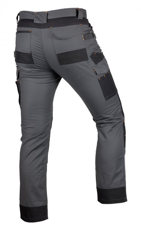 Spodnie robocze Mix&Match, Canvas, wzmocnienia z Cordury, szaro-czarne, rozmiar M
