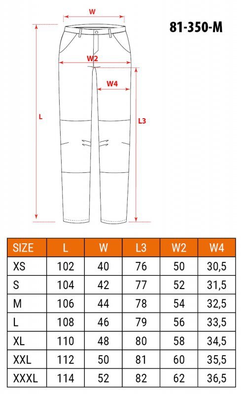 Spodnie robocze Mix&Match, Canvas, wzmocnienia z Cordury, szaro-czarne, rozmiar M
