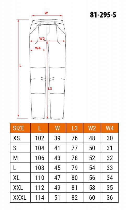 Spodnie robocze Mix&Match, 4 way stretch, czarno-zielone, rozmiar S