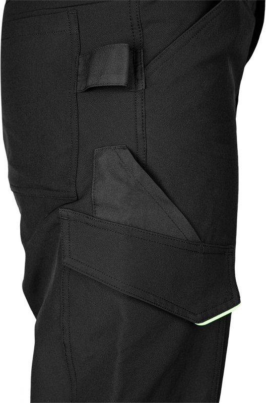 Spodnie robocze Mix&Match, 4 way stretch, czarno-zielone, rozmiar XXL