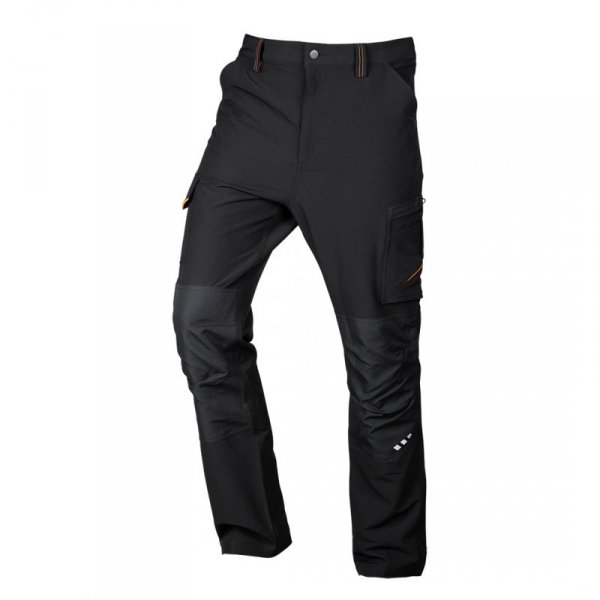 Spodnie robocze Mix&Match, 4 way stretch, czarno-pomarańczowe, rozmiar XS
