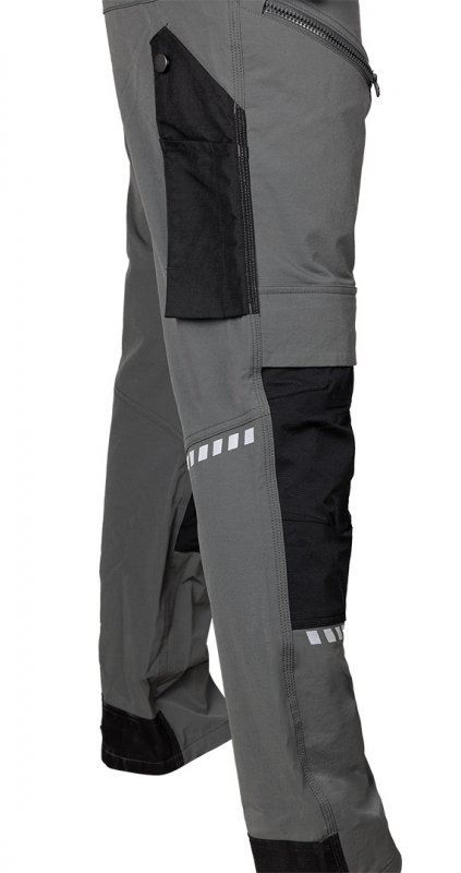 Spodnie robocze Mix&Match, 4 way stretch, z kaburami, Cordura, szaro-czarne, rozmiar XS