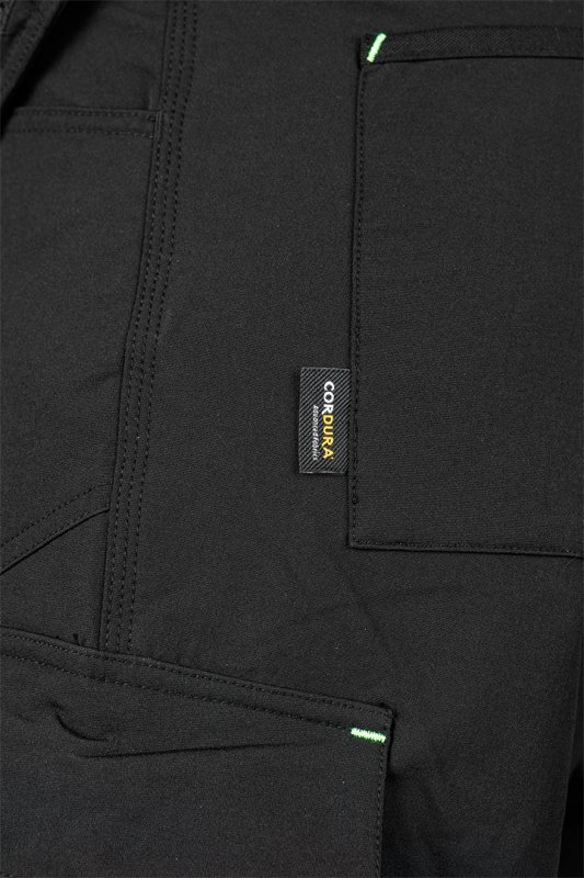 Spodnie robocze Mix&Match, 4 way stretch, z kaburami, Cordura, czarne, rozmiar L