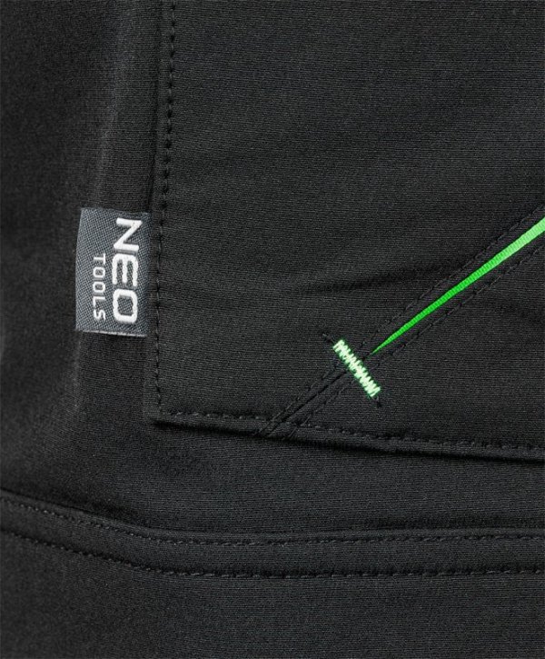 Spodnie robocze Mix&Match, 4 way stretch, z kaburami, Cordura, czarne, rozmiar XL