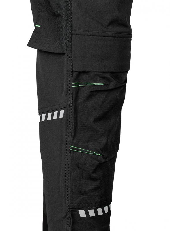 Spodnie robocze Mix&Match, 4 way stretch, z kaburami, Cordura, czarne, rozmiar XXXL